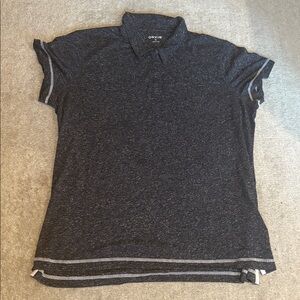 Orvis men's dark gray short-sleeve polo shirt with white stitching detai XL